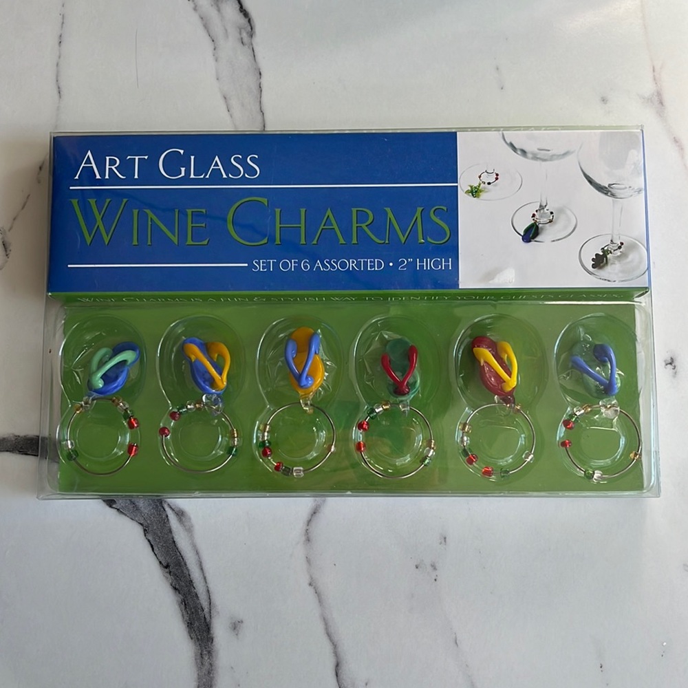 Art Glass Wine Charms